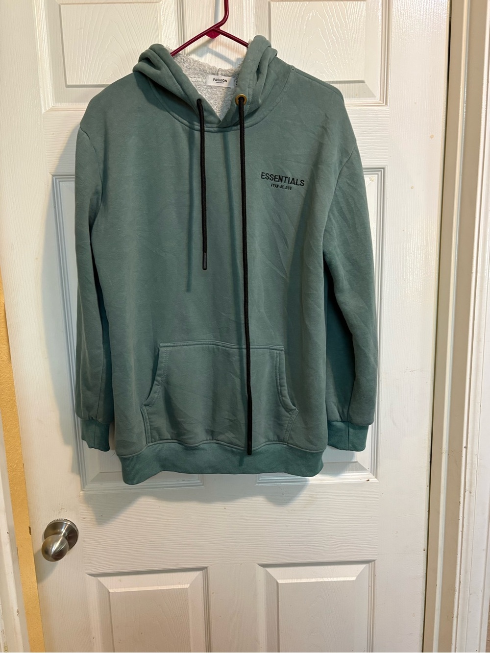Fear of God Essentials Sherpa-Lined Hoodie in Sage Green